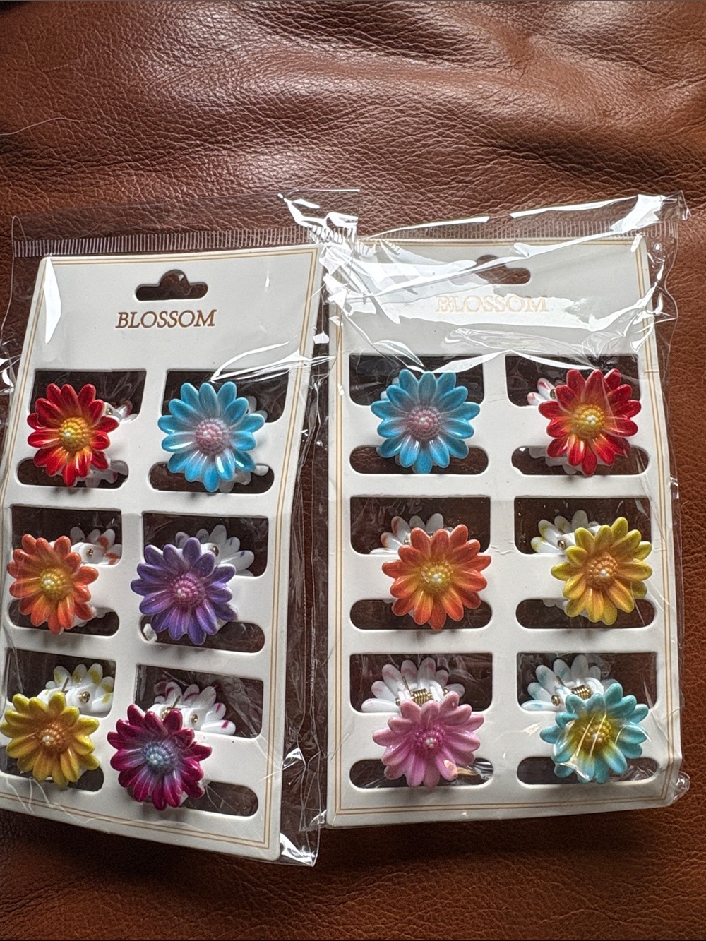 Blossom Kids Multicolor Flower Hair Clips - 12 Pack